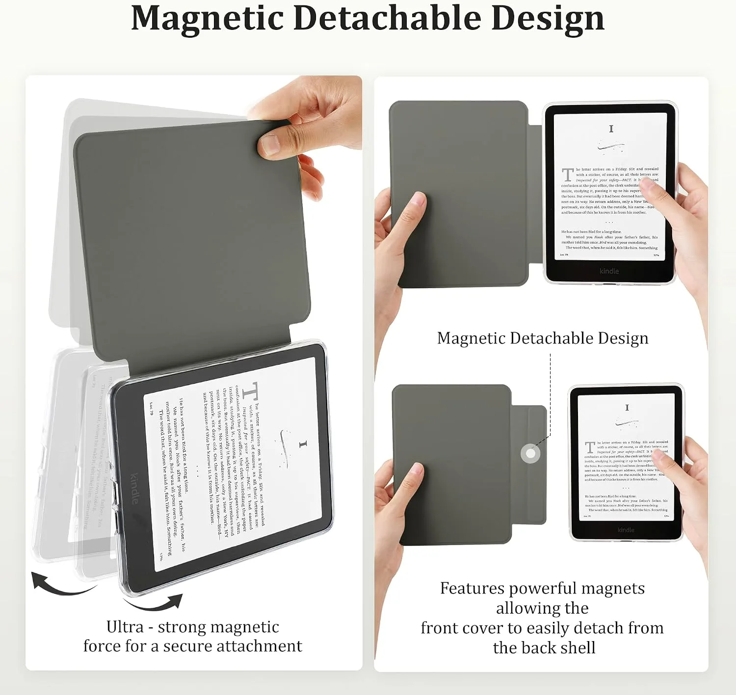 SESENSE Magnetic Case for 7'' Kindle Paperwhite 12th Gen 2024 & Colorsoft