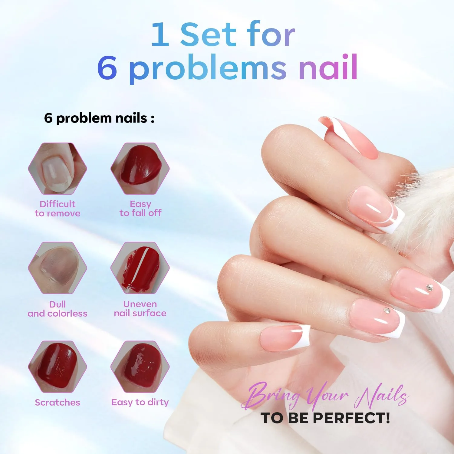 modelones Gel Top Base Coat Set 15ml 2026 Upgrade No Wipe Super Shine