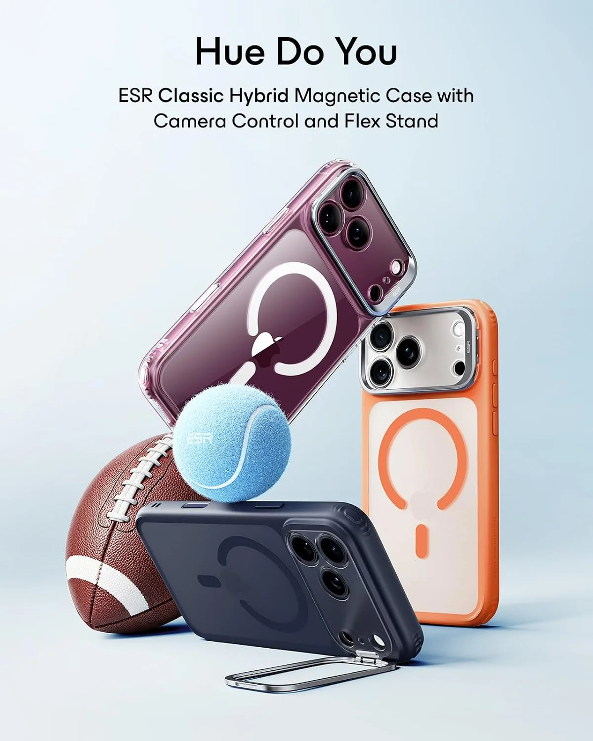 ESR Classic Hybrid for iPhone 18 Pro Max/17 Pro Max Case with Flex Stand