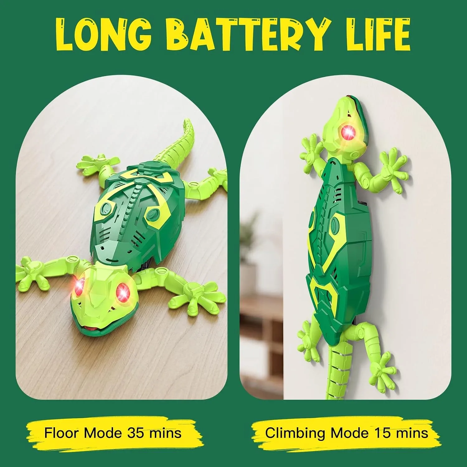 Envyvip RC Wall Climbing Gecko, Rechargeable Remote Control Lizard for Kids Ages 3+