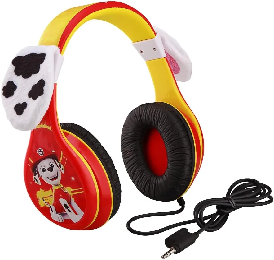 eKids Paw Patrol Marshall Kids Headphones, Wired Headphones Compatiable with 3.5mm Jack, Children's Earphones for School, Home, or Travel