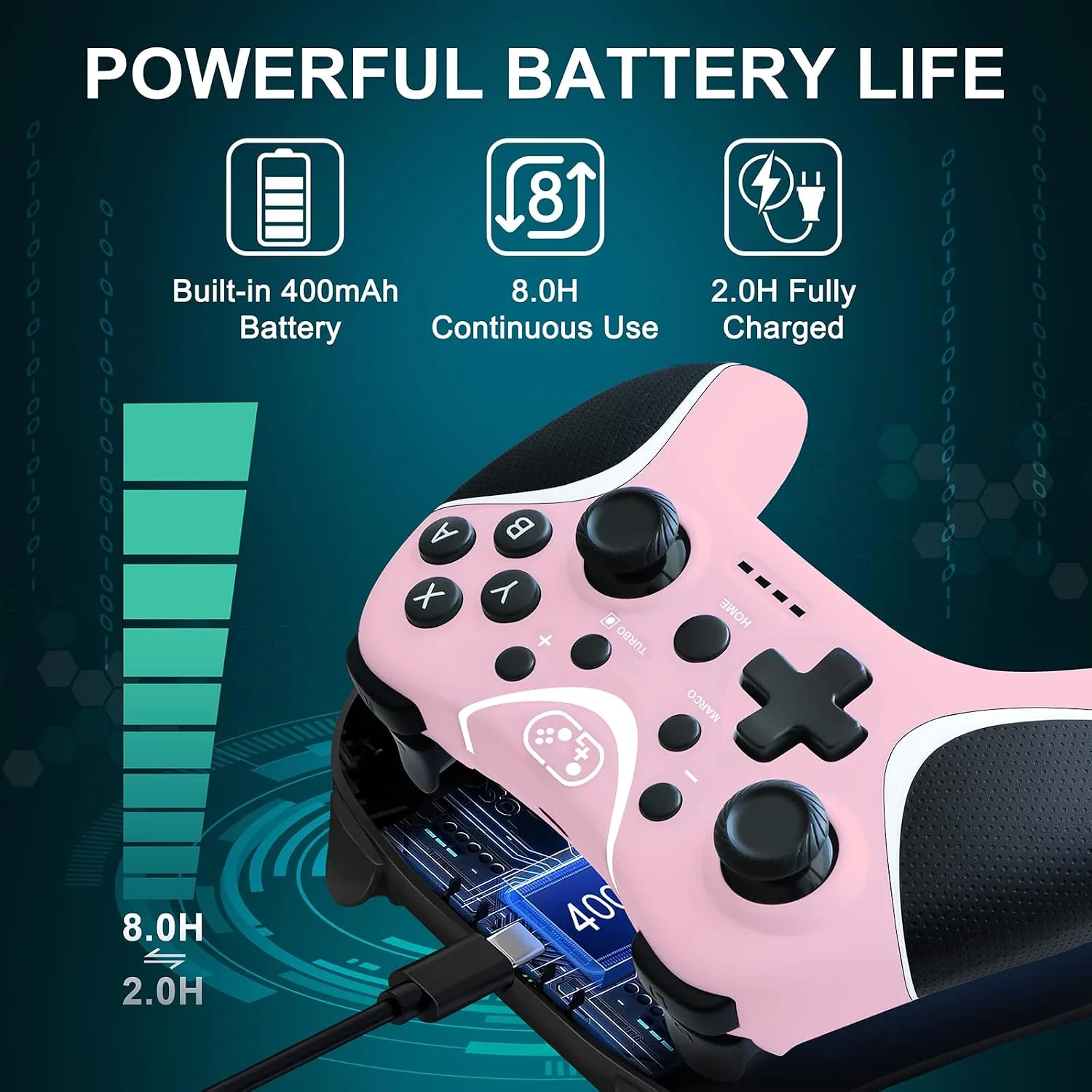 Wireless Switch Pro Controller Compatible with Nintendo Switch/Lite/OLED