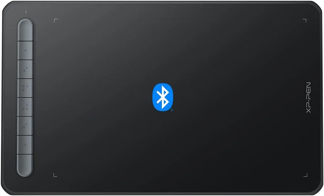 XPPen Drawing Tablet Deco MW Bluetooth Wireless Computer Graphics Tablet, Battery-Free X3 Stylus and 8 Shortcut Keys, Compatible with Chrome OS, Windows 7/8/10/11, Linux, Mac, Android (8x5 in, Black)
