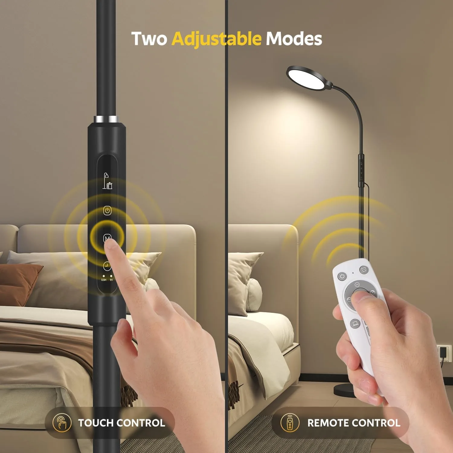 Morfone Light Therapy Lamp, 11000 Lux Sunlight Lamp with Adjustable Height