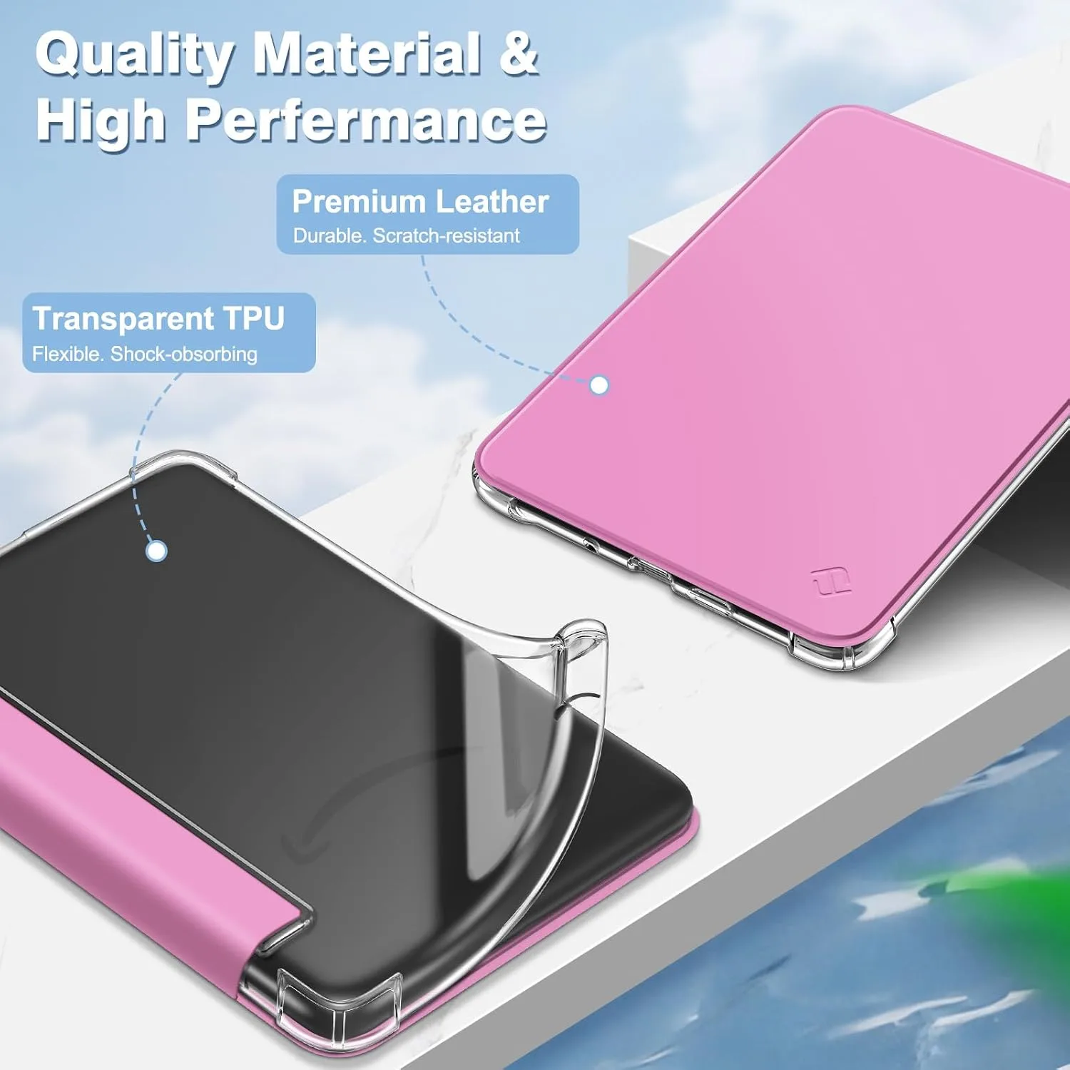 Fintie Slim TPU Case for 6" Kindle 11th Generation 2024/2022, Lilac Pink