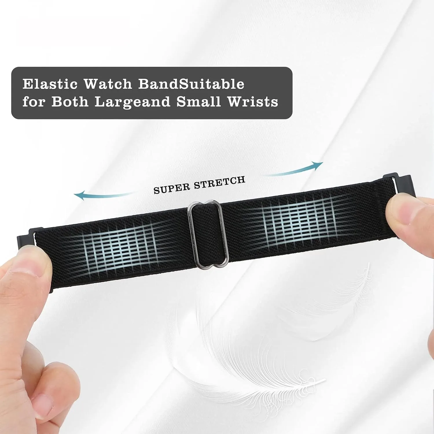 3 Pack Stretchy Nylon Band Compatible with SKG Smart Watch Bands for Women Men, Quick Release Soft Elastic Strap Replacement Wristbands for SKG-V7/SKG V7 Pro Smart Watch