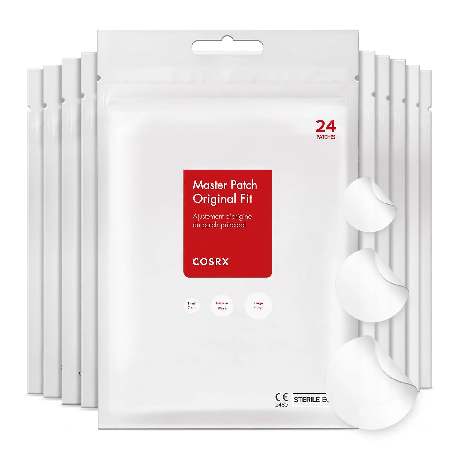 COSRX Acne Pimple Patches Absorbing Hydrocolloid Spot, 3 Size (240 Count)