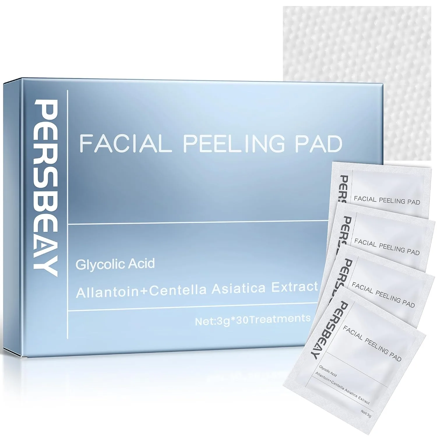 Glycolic Acid Pads, Exfoliating Toner Pads for Facial Radiance, Dual Action Gentle Face Pad for Deep Cleaning Effect |Peels & Daily Skin Renewal |Salicylic Acid & Vitamins B3 | 30 Treatments