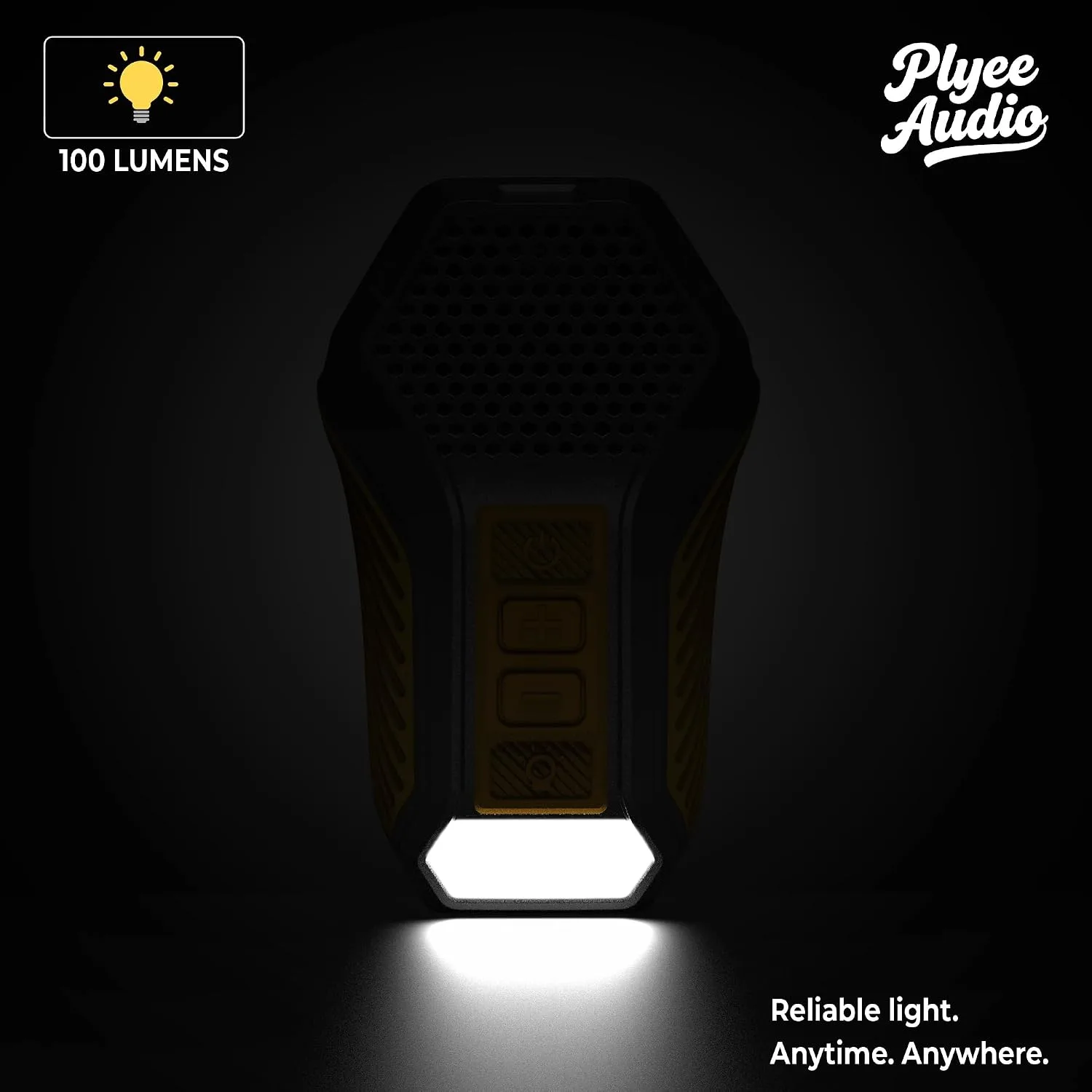 Clip-on Wearable Bluetooth Speaker, Built-in Mic, Light & Warn Lamp