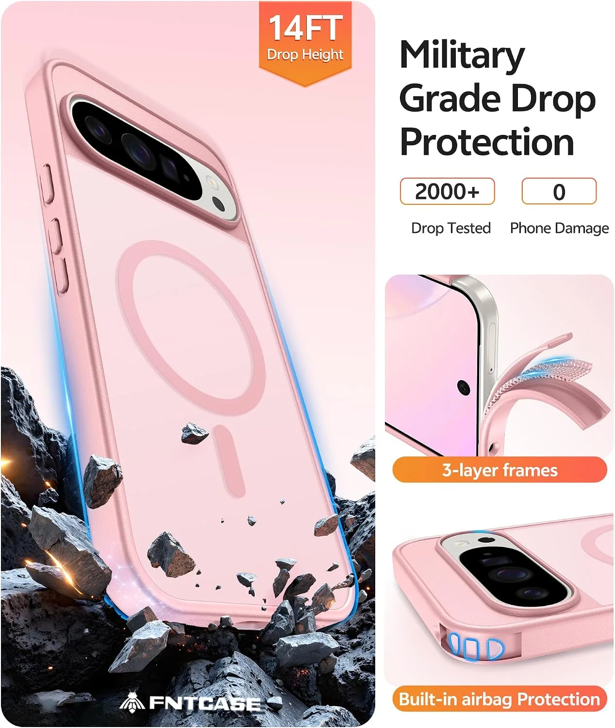 FNTCASE for Google Pixel 10 Pro XL / Pixel 9 Pro XL Case, Fit for Magsafe