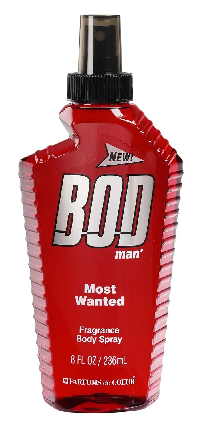 BOD man Fragrance Body Spray, Most Wanted, 8 fl oz