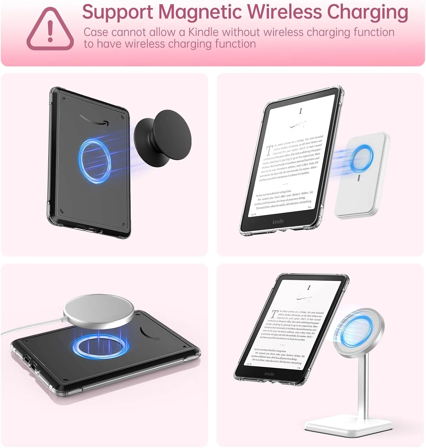 MoKo 360°Rotating Detachable Case for 7" eBook Reader, Wine Denim