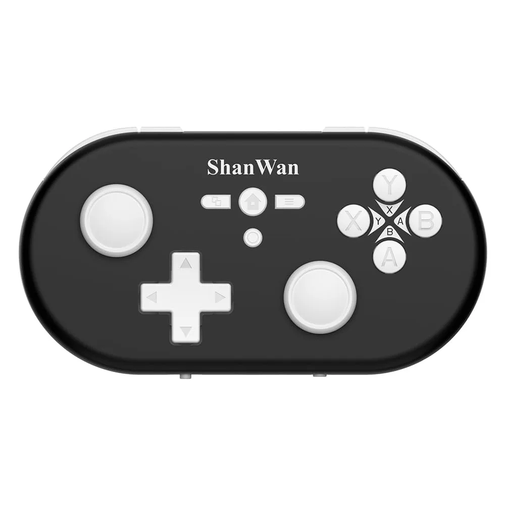 ShanWan Wireless Mini Controller for Switch, PC, iOS, Android, Supports Keyboard Mode for iPad Procreate (Black)
