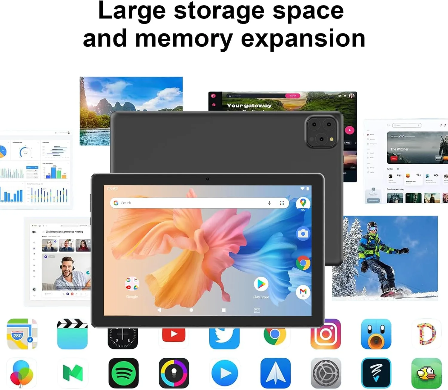 Android 16 Tablet 10 Inch, 12(3+9) GB RAM+64GB ROM, 2 in 1 Tablets with Keyboard Case Mouse Stylus, 2.0GHz Five-core Processor, 1280 * 800 IPS HD Screen, 5G WiFi6 BT 5.3 Tableta PC