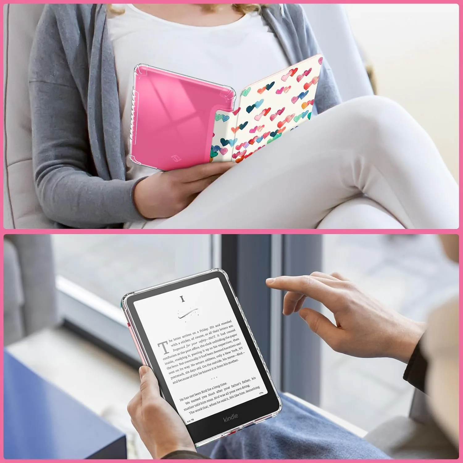 Fintie Clear Case for 7" Kindle Paperwhite 12th Gen 2024 & Kindle Colorsoft