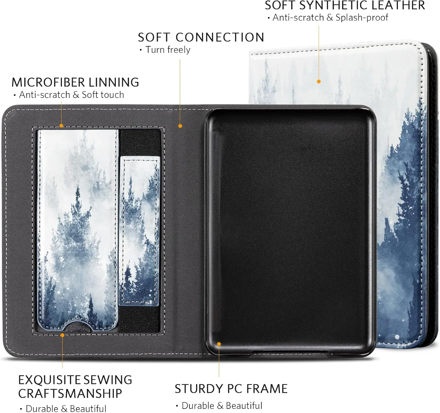 CoBak Case with Stand for for 6" Kindle (2024 & 2022, 11th Gen)