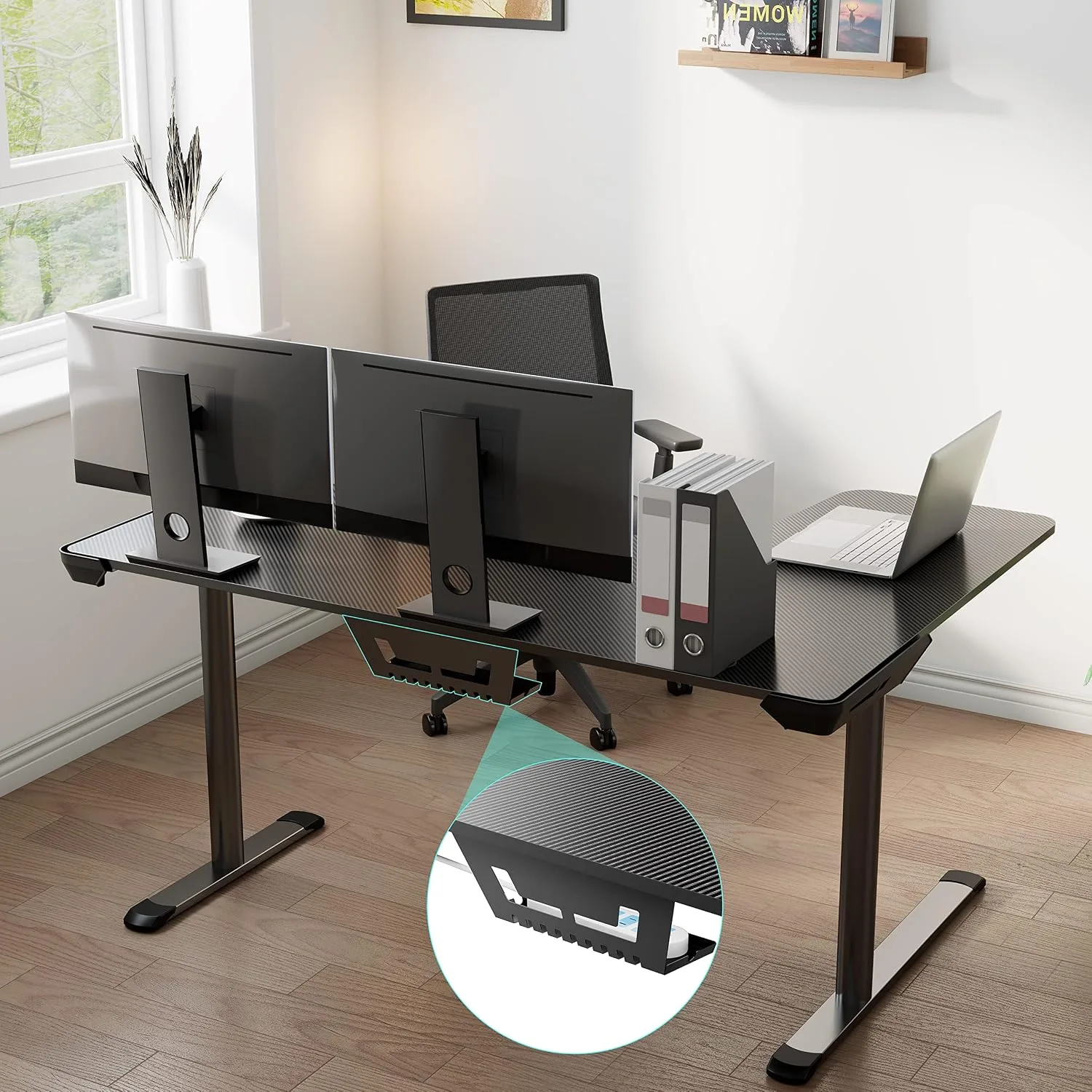 EUREKA ERGONOMIC Gaming Desk, 60 Inch L-Shaped Computer Desk, Left, Black