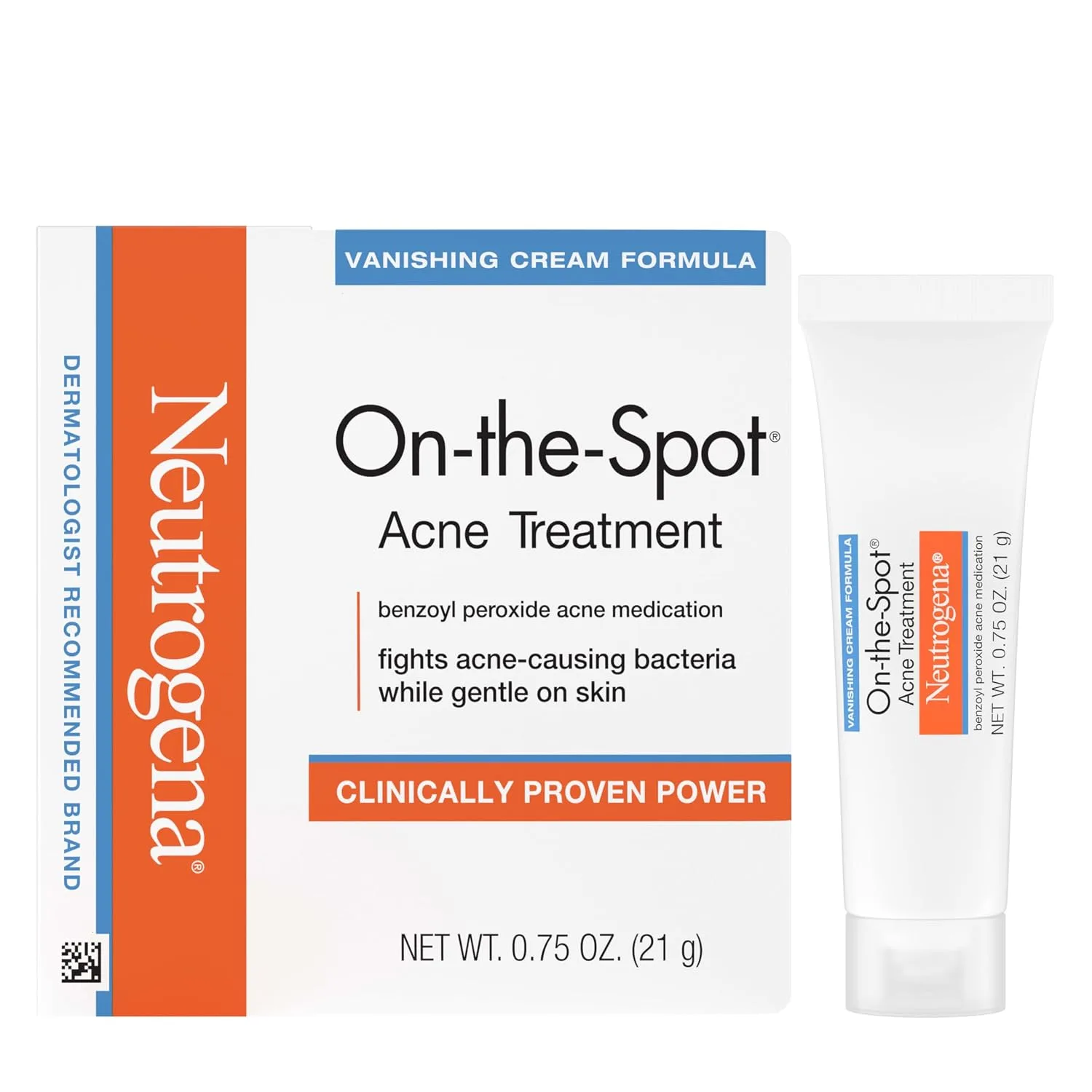 Neutrogena On-The-Spot Acne Spot Treatment Cream, 0.75 oz