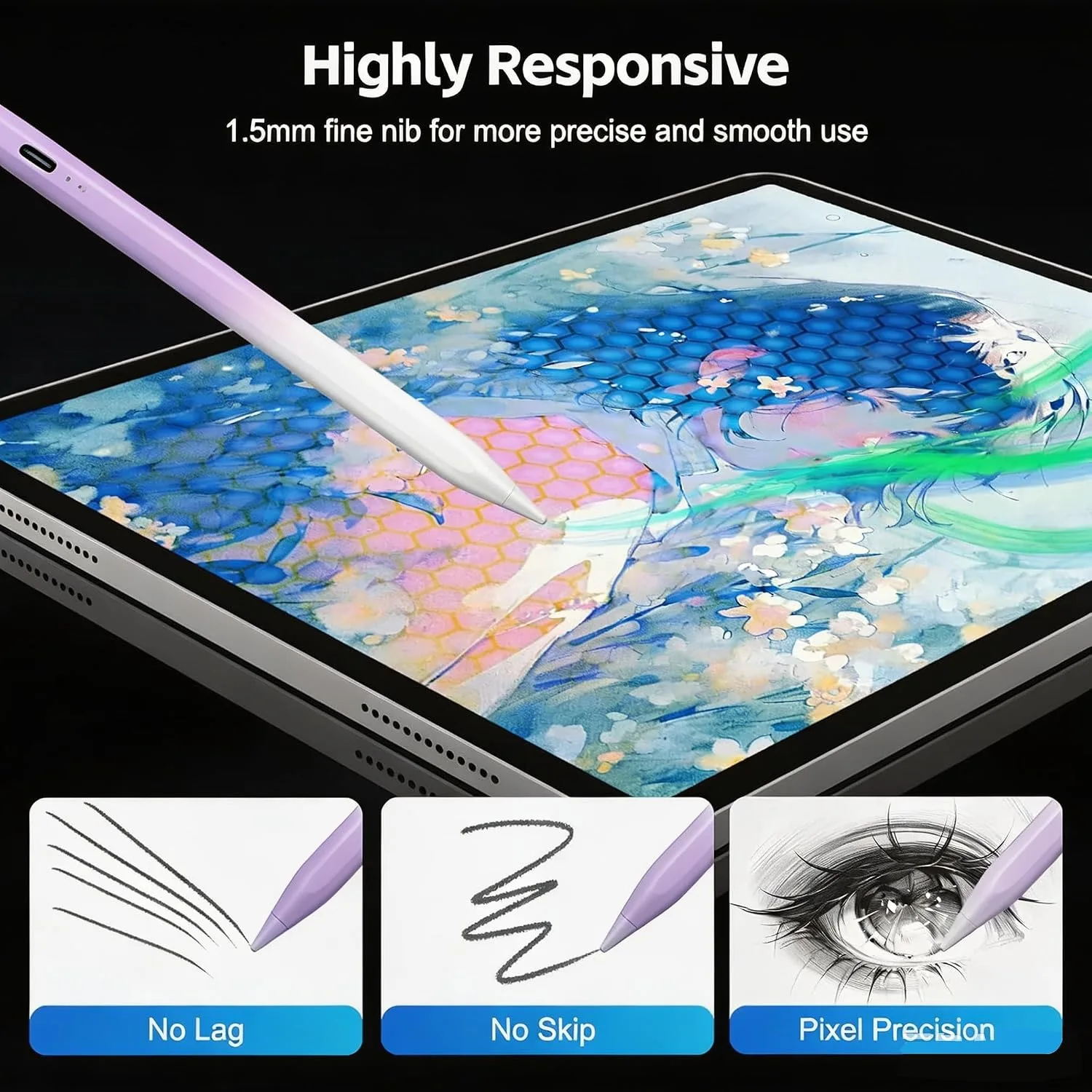 Stylus Pen for iPad 2026-2018 with 13mins Fast Charge,Tilt Sensitivity
