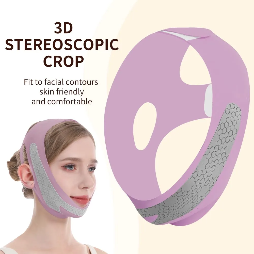 Graphene V Line Lifting Mask, Face Lifting Strap for Sleeping Purple