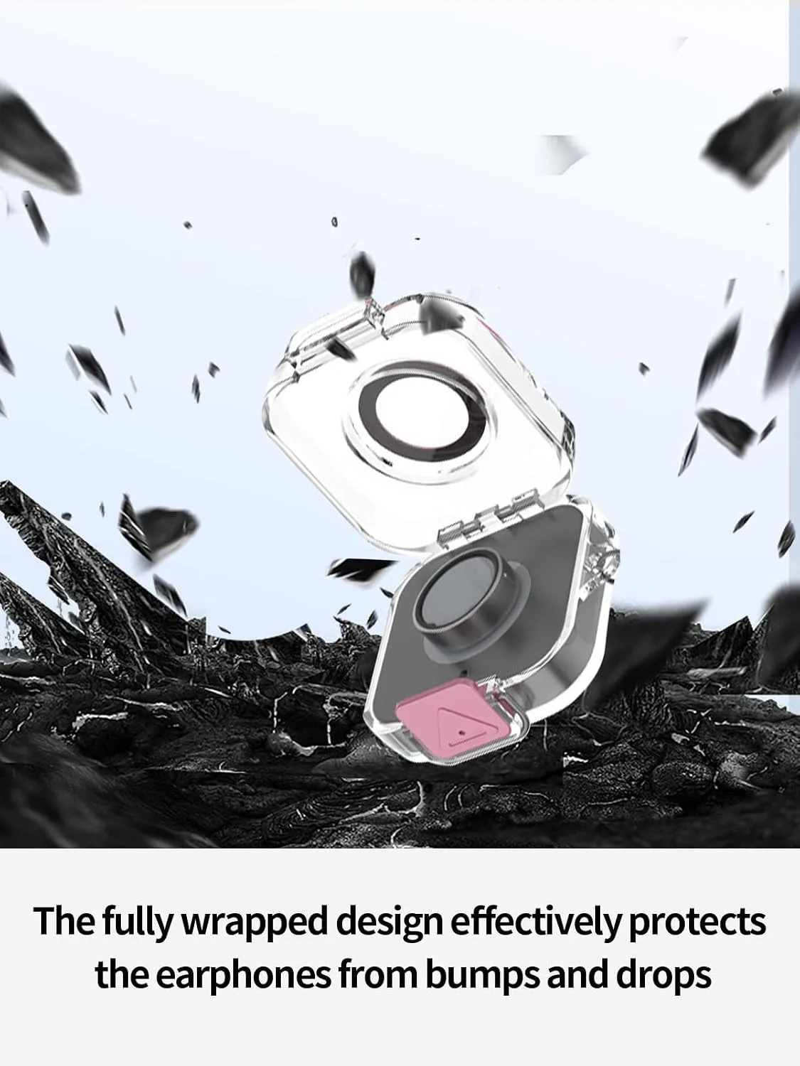 Compatible with Oura Ring 4 Charger,Full Body Shockproof Protective Integrated Switch Protective Cover，with Lanyard,Pink
