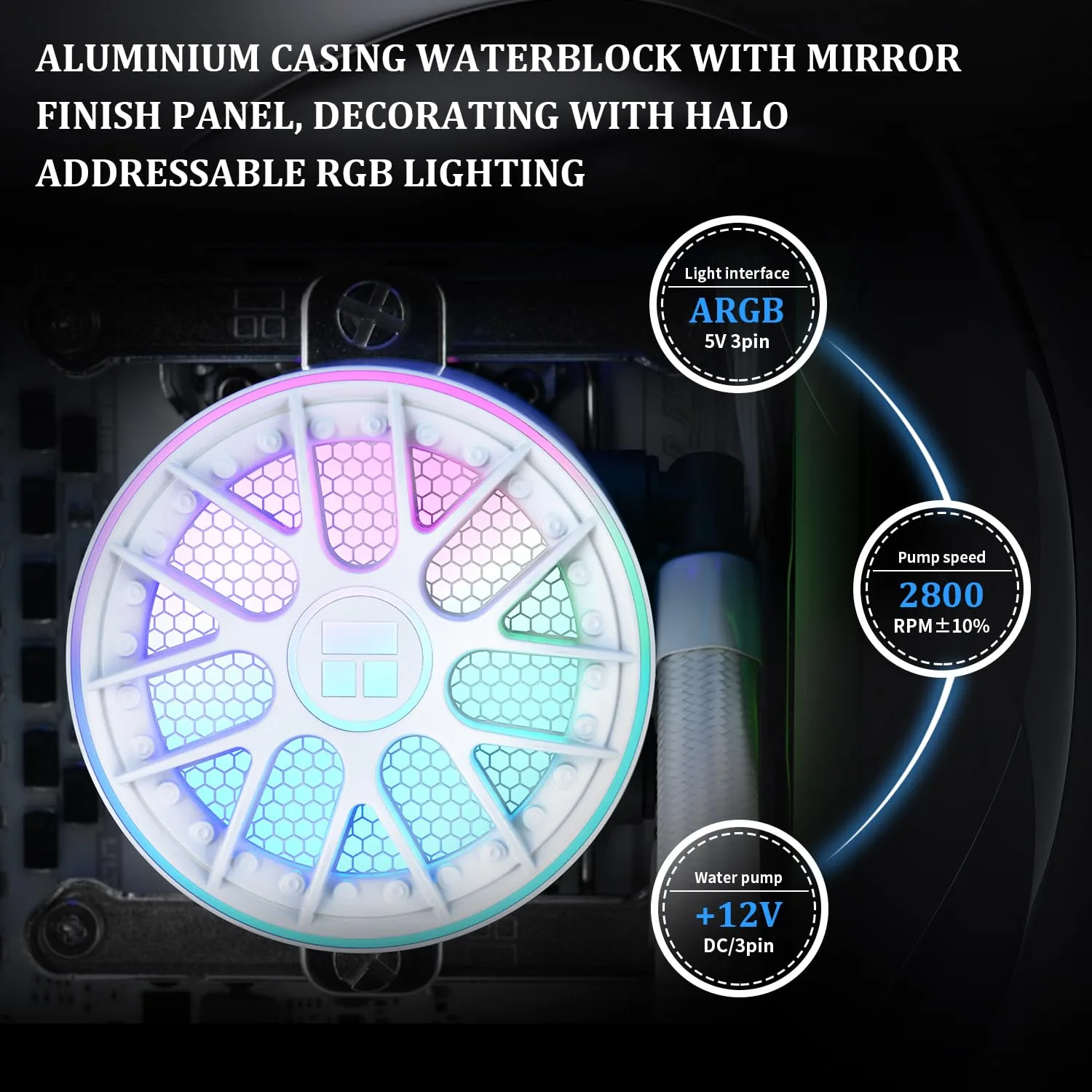 Thermalrlght Aqua Elite 360 V6 ARGB White AIO CPU Cooler, ARGB PWM Cooler Fans with 2000RPM, for Intel Lga1150/1151/1155/1156/1200/1700/1851, AMD: AM4/AM5, Case 360mm AIO Radiator
