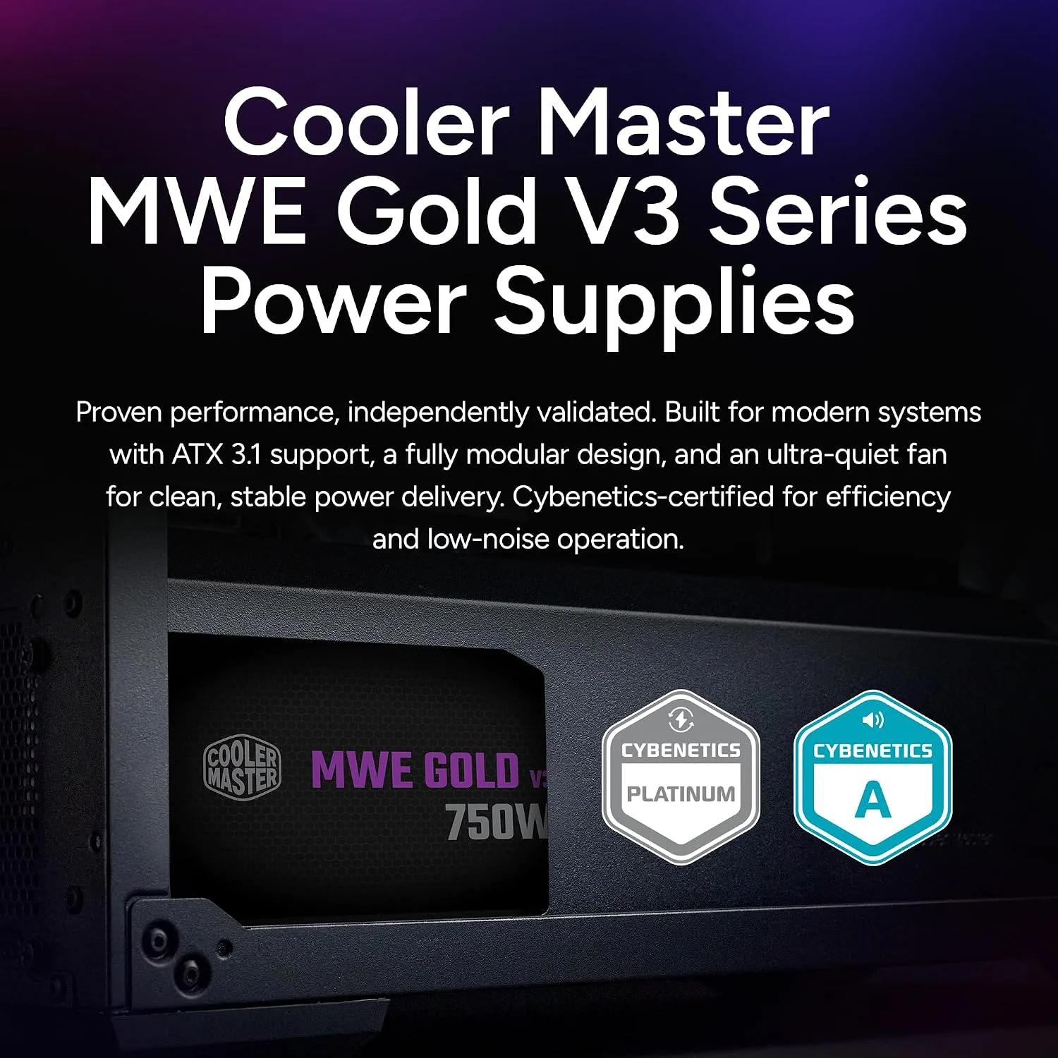 Cooler Master MWE Gold 750 V3 Power Supply, PCIe 5.1 Ready