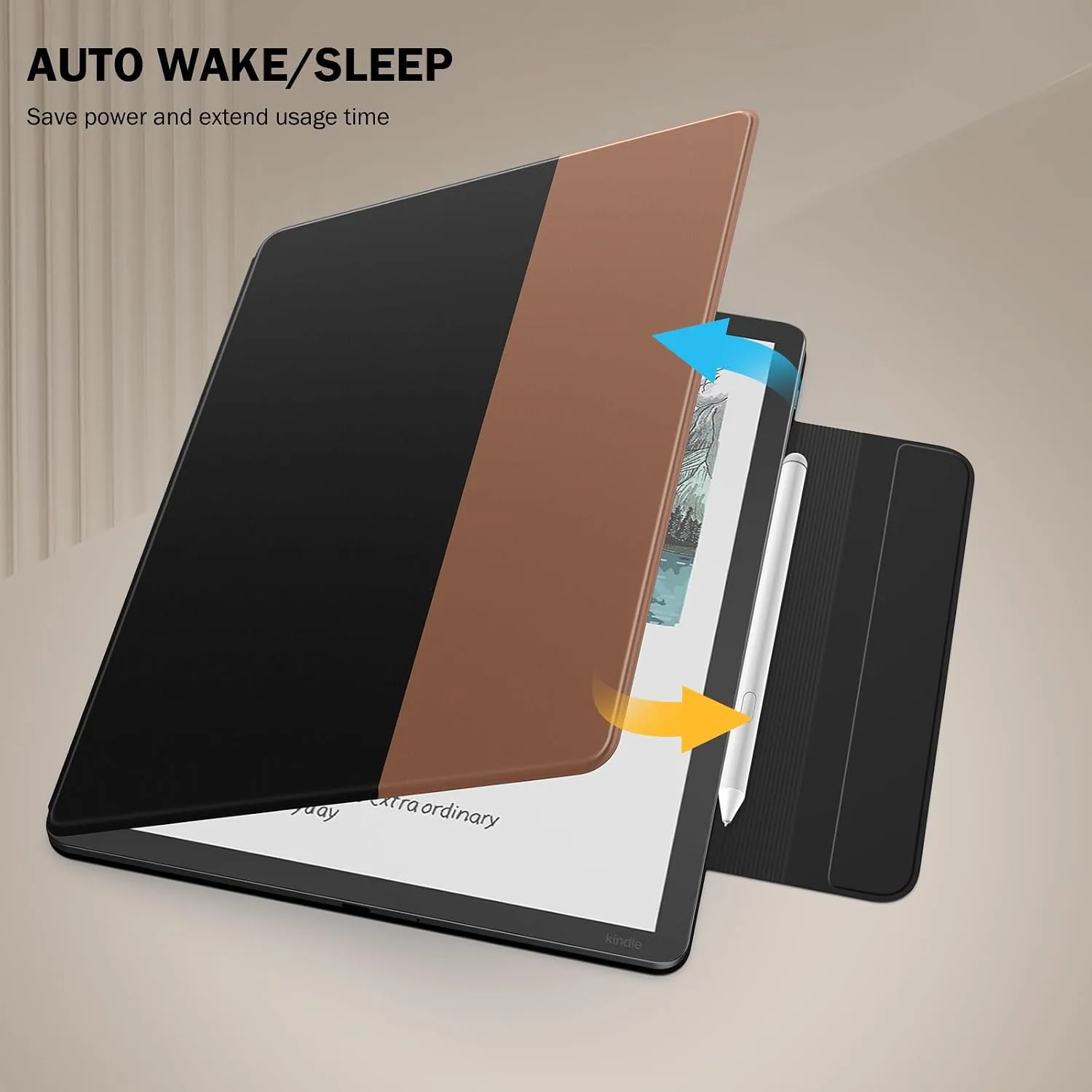 MoKo Magnetic Case for 11" Kindle Scribe 3rd & Colorsoft 1st, Dual Color