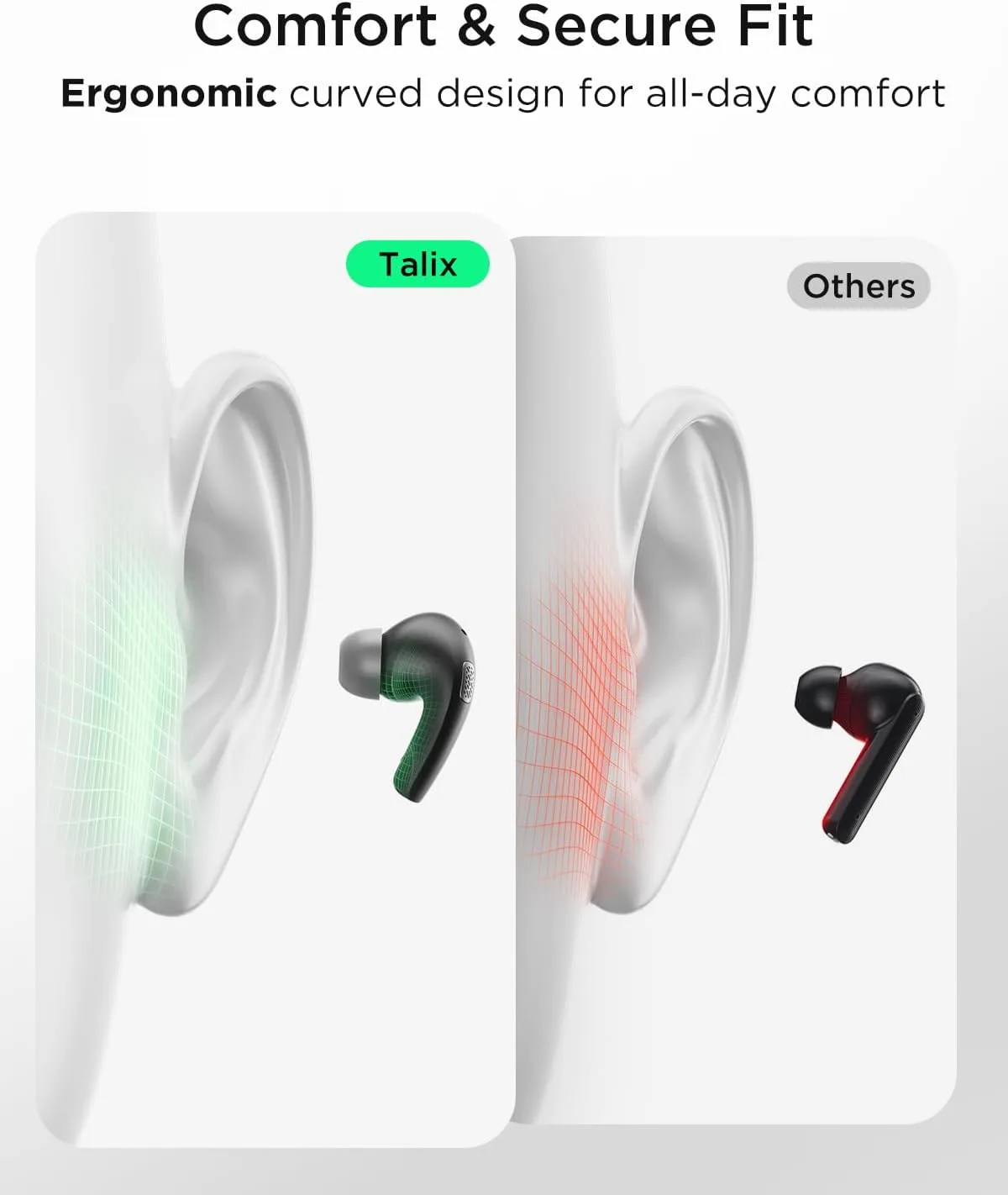 T30 Noise Cancelling Earbuds with Phone Stand, Punchy Bass, 4-Mic, True Wireless Bluetooth 6.0 in Ear Headphones, 28H Playtime, IPX4 (Black)
