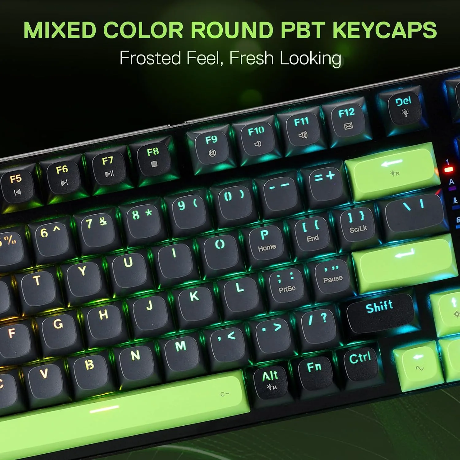 Redragon K740 Wired RGB Gaming Keyboard, Aluminum Base & Knob, 95% Layout