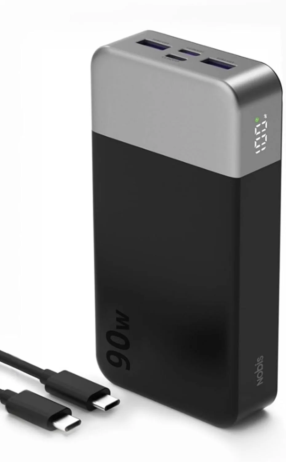 Batería externa Nobis 20000mAh 90W para laptop y carga rápida