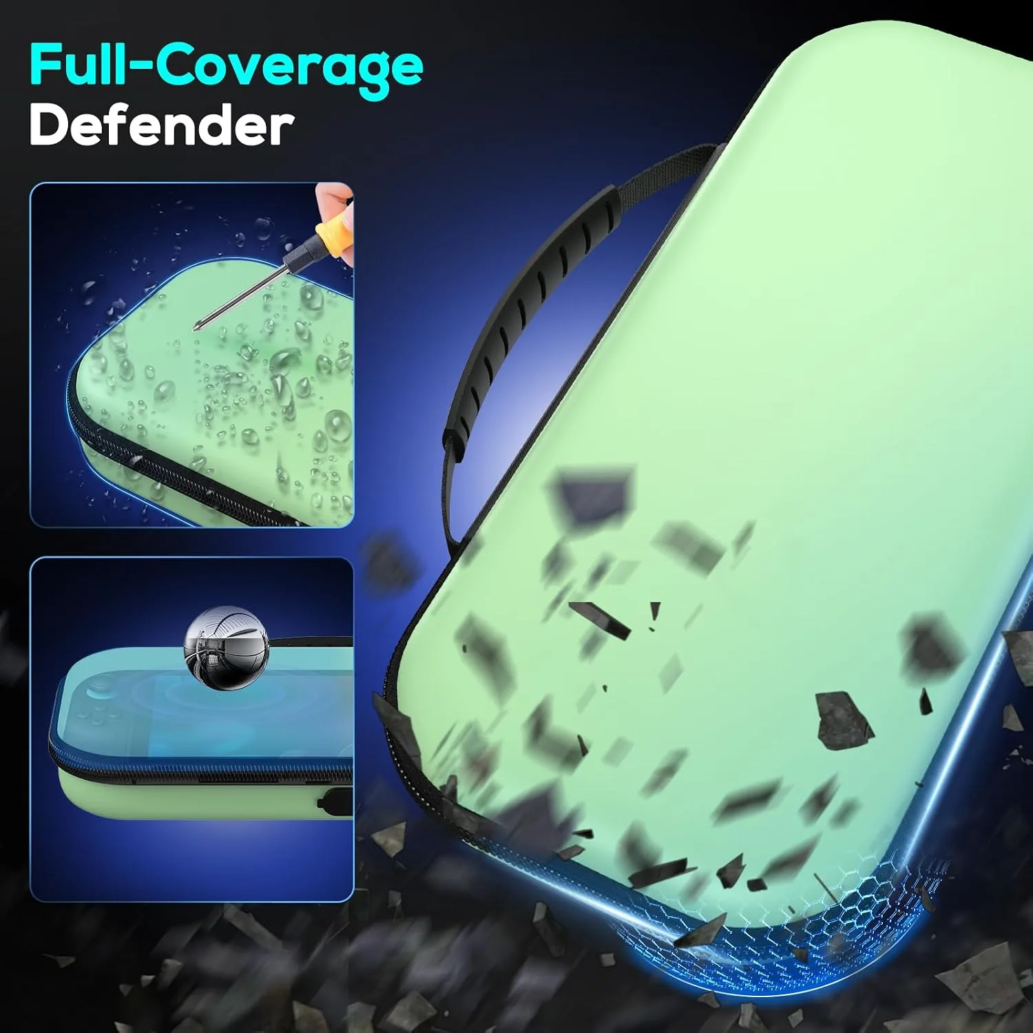 Auarte [Charge Inside Carrying Case for Switch 2 Console (2025)/OLED-Green