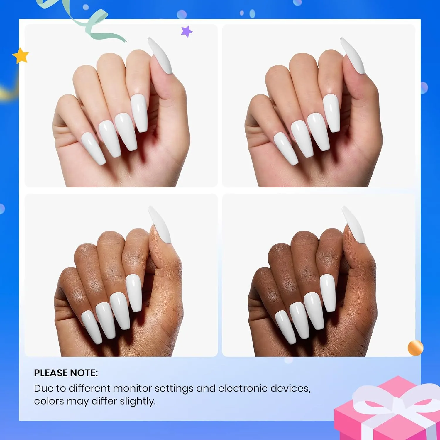 Beetles 3Pcs 15ml White Gel Nail Polish and No Wipe Gel Top Coat and Base Coat Set, Soak Off UV Lamp and Glossy Long Lasting French Manicure Art Design Kit (Pack of 2)