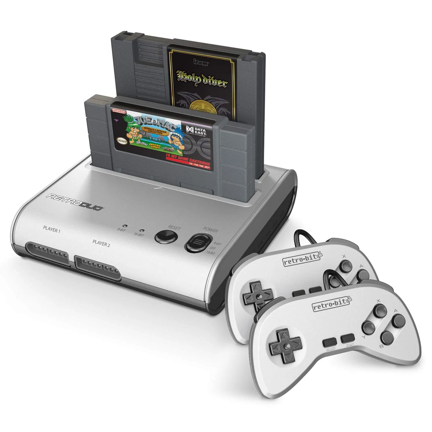 Retro-Bit Retro Duo 2 in 1 Console System - for Original NES/SNES - Black