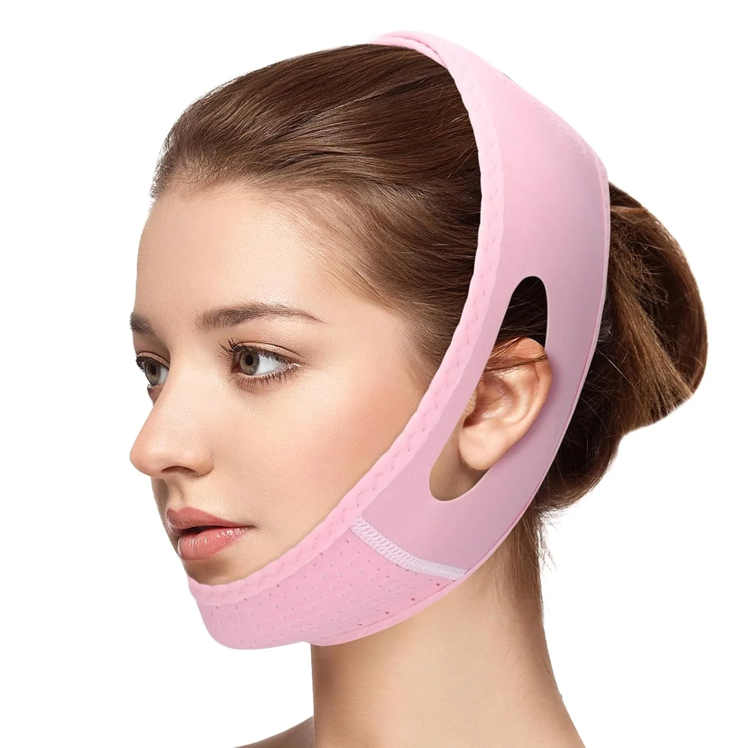 Reusable V-Line Mask, Chin Strap For Sleeping【Lifting Effect】【Adjustable】【Easy To Use】, Jawline Shaper