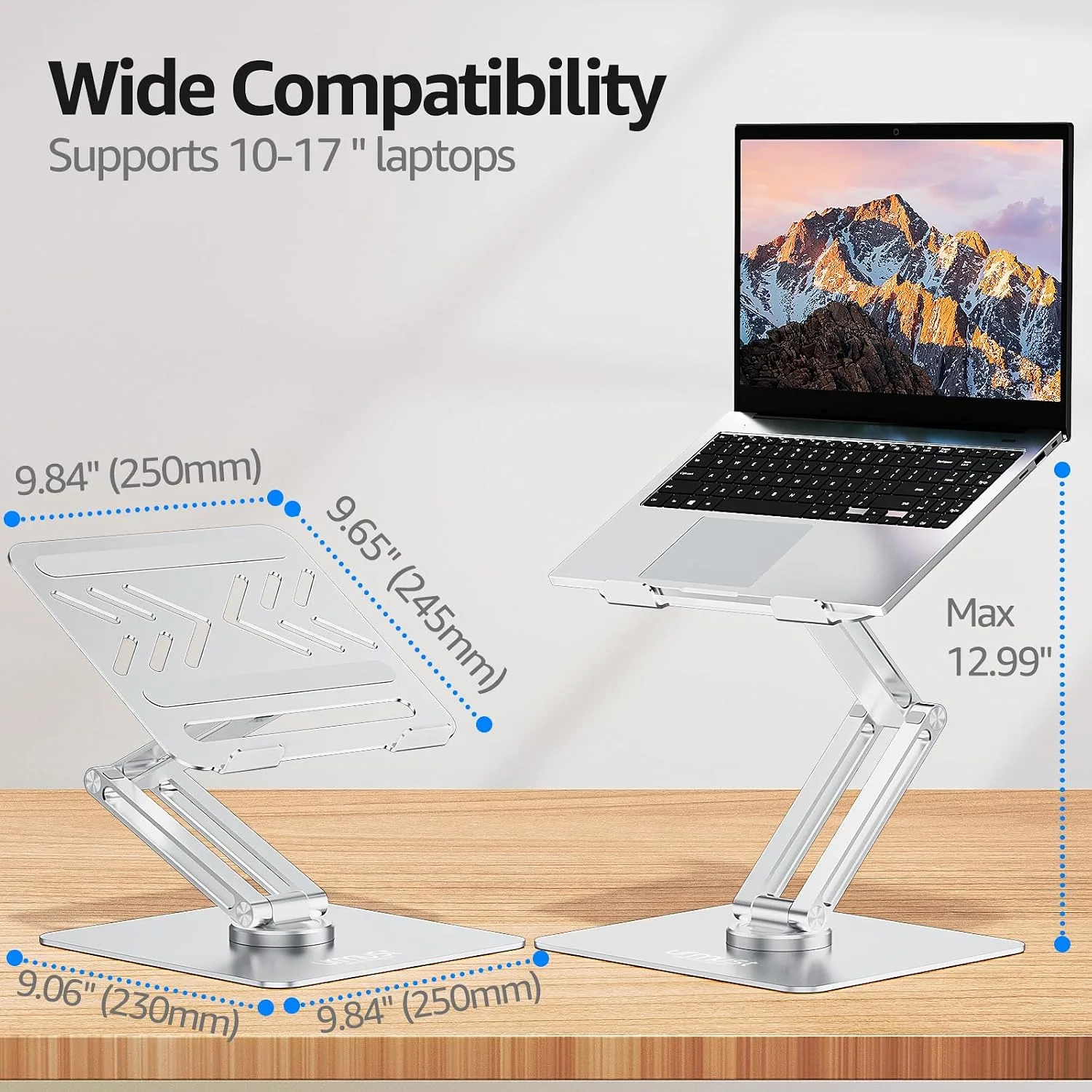 Urmust 360° Rotating Laptop Stand for Desk fit 10-17" Device