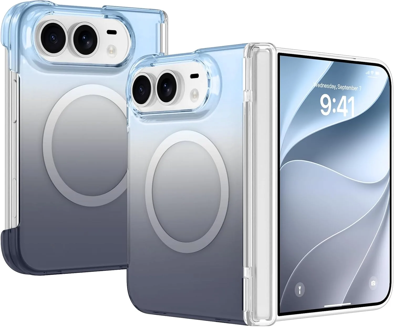 Funda para iPhone Tharlet Magnetic Case Duo Azul Gris