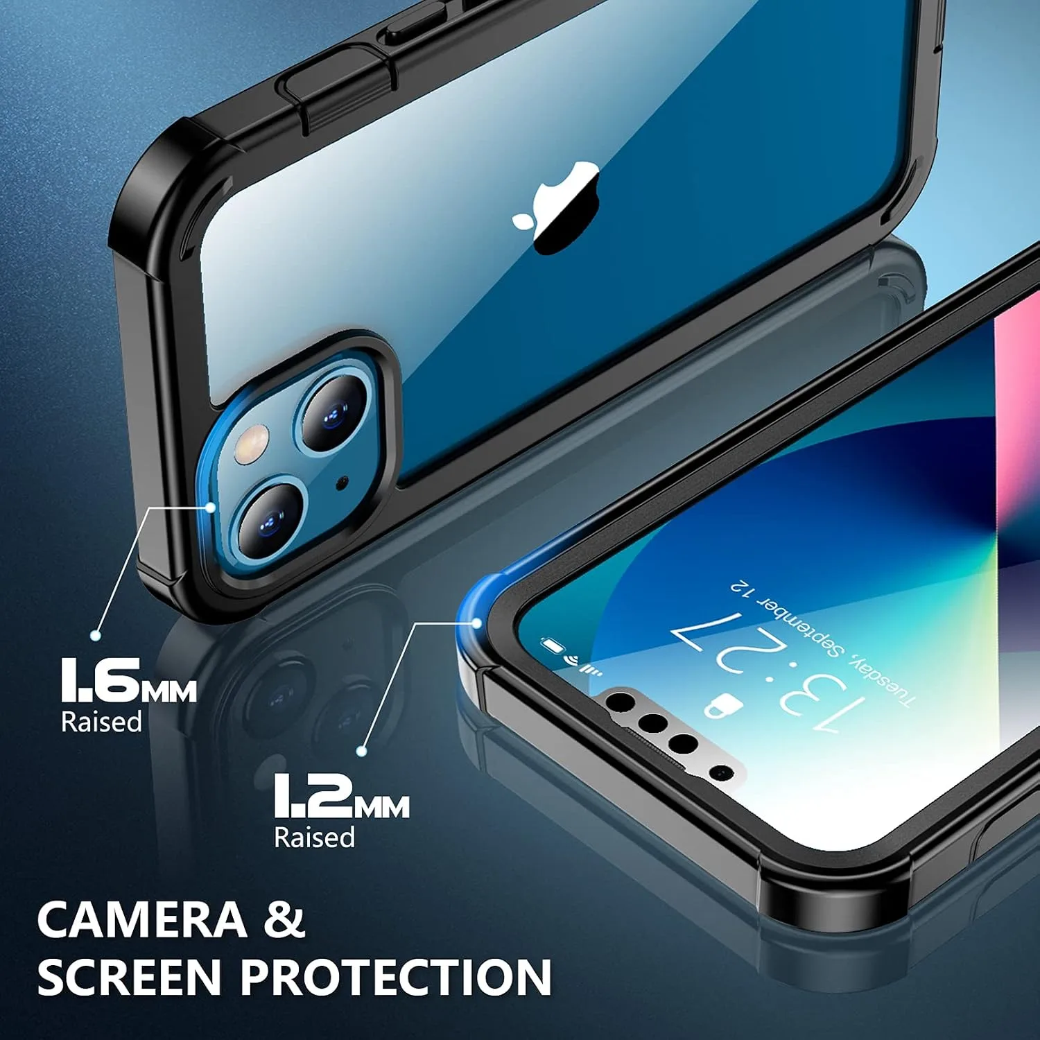Red2Fire for iPhone 13 Case, [360 Full Body] [Heavy Duty Protection] with Built-in Screen Protector Tough Rugged 12 FT Dropproof Shockproof Dust-proof Bumper Case for iPhone 13 Phone Case 6.1 inch