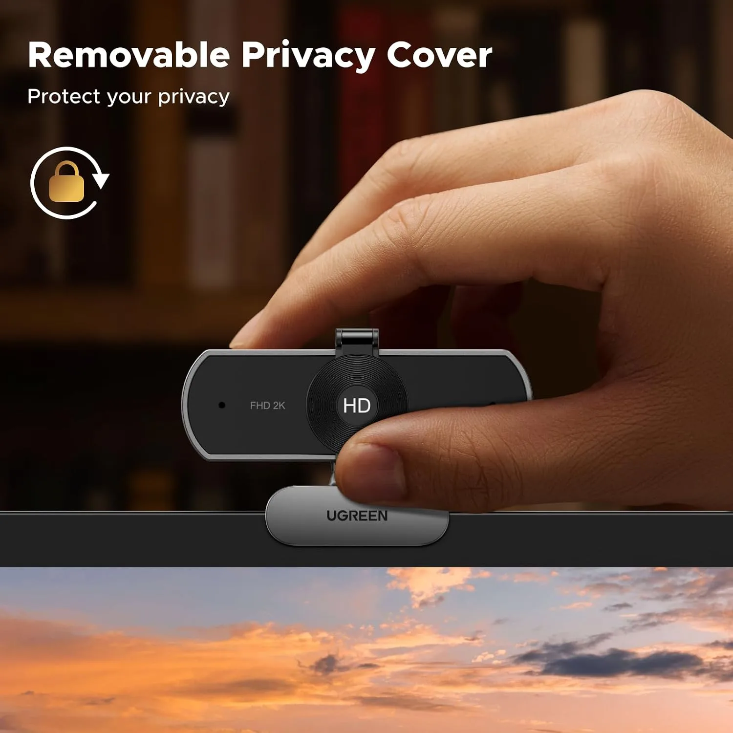 UGREEN 2K Webcam for PC Ultra HD 1080P Computer Webcam with Microphone