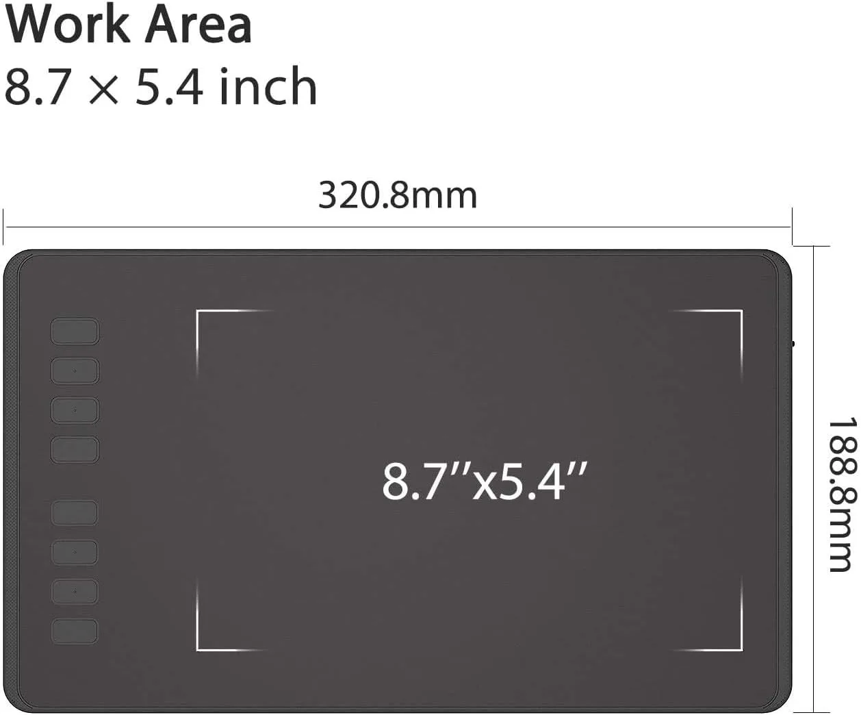 HUION Inspiroy H950P 8x5 inch Drawing Tablet 8192 Pen Pressure