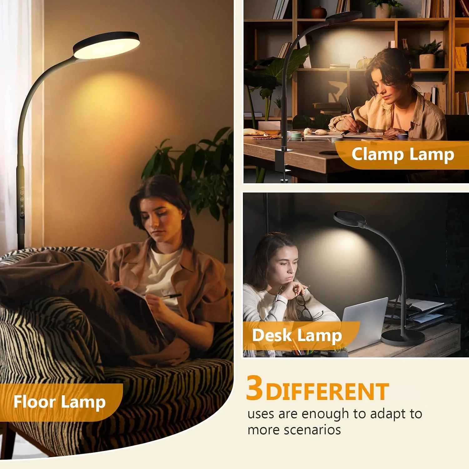 Light Therapy Lamp, 3 in 1 Therapy Floor Lighting, 11000 Lux