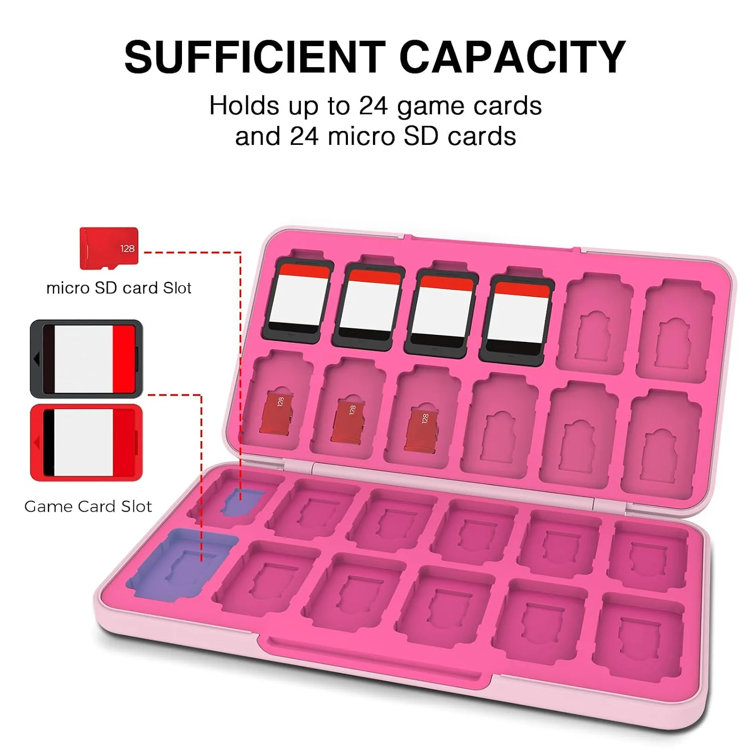 HEIYING Switch Game Case with 48 Precise Slots for Nintendo Switch 2 / OLED