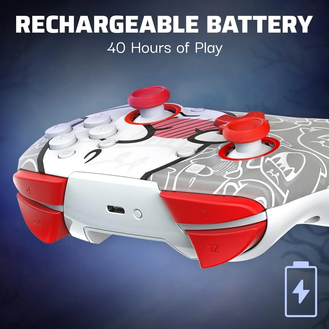 PDP Rematch Glow Wireless Gaming Controller Boo Hoo Nintendo Switch 2, Lite