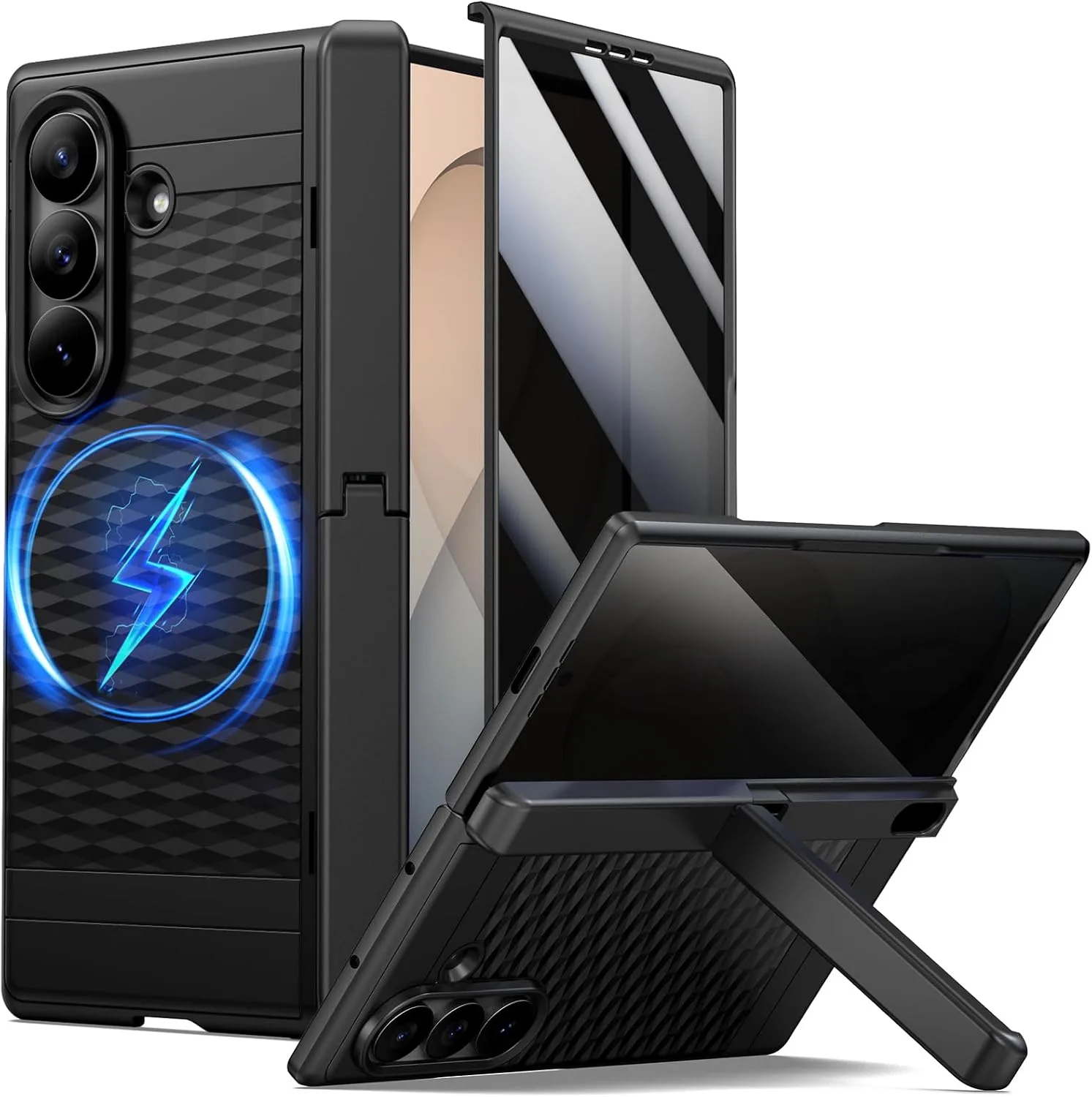 seacosmo for Samsung Galaxy Z Fold 8 Ultra Case Stand Privacy Screen Black