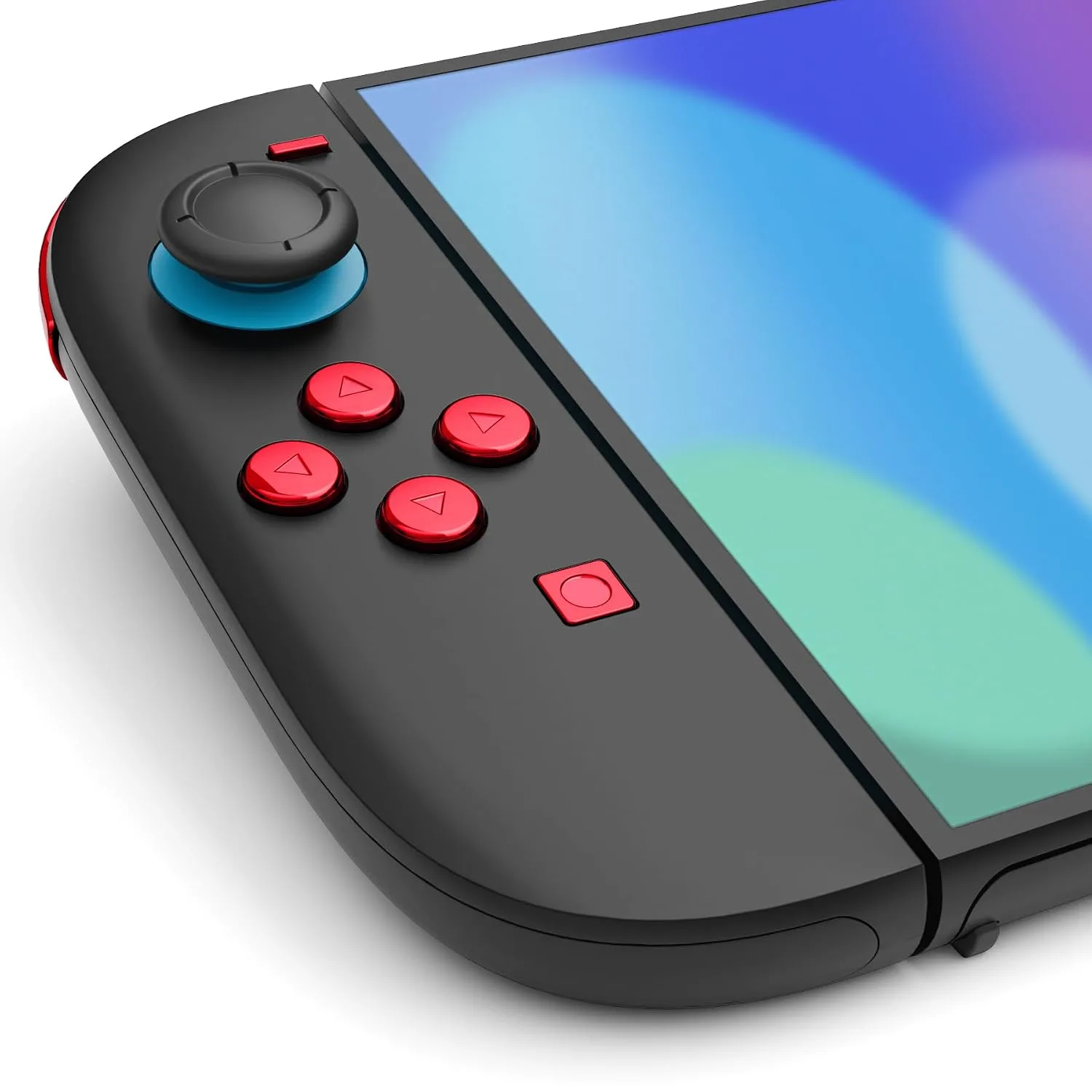 eXtremeRate DIY Replacement Full Set Buttons for Joycon 2, Custom ABXY Direction Keys Dpad + - C Home Capture Release L R ZR ZL Trigger Buttons for Nintendo Switch 2 Controller - Chrome Red