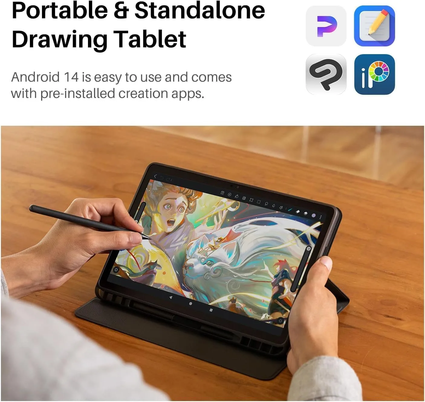 HUION KAMVAS Slate 11 Standalone Drawing Tablet No Computer Needed, 10.95"