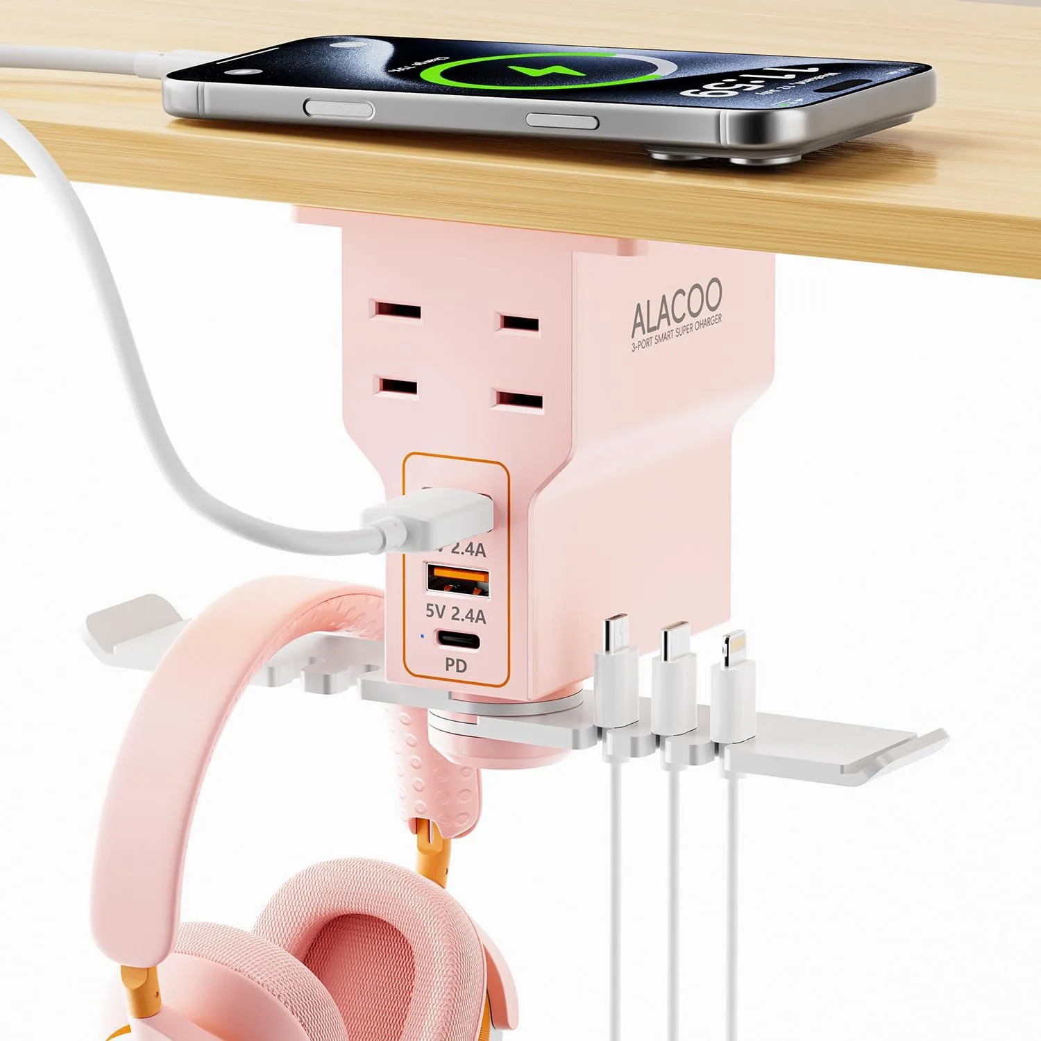 Multi-Function Desk Headphone Hanger Hook Gaming Office