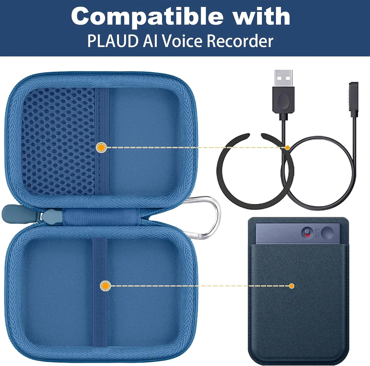 Hard Travel Case for PLAUD Note/Note Pro AI Voice Recorder