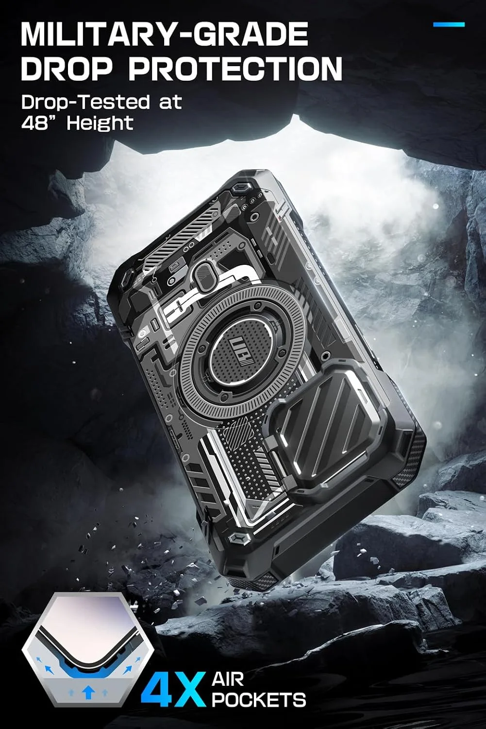 SUPCASE for iPhone 15 Pro Max Case (6.7 inch) with Camera Cover Stand