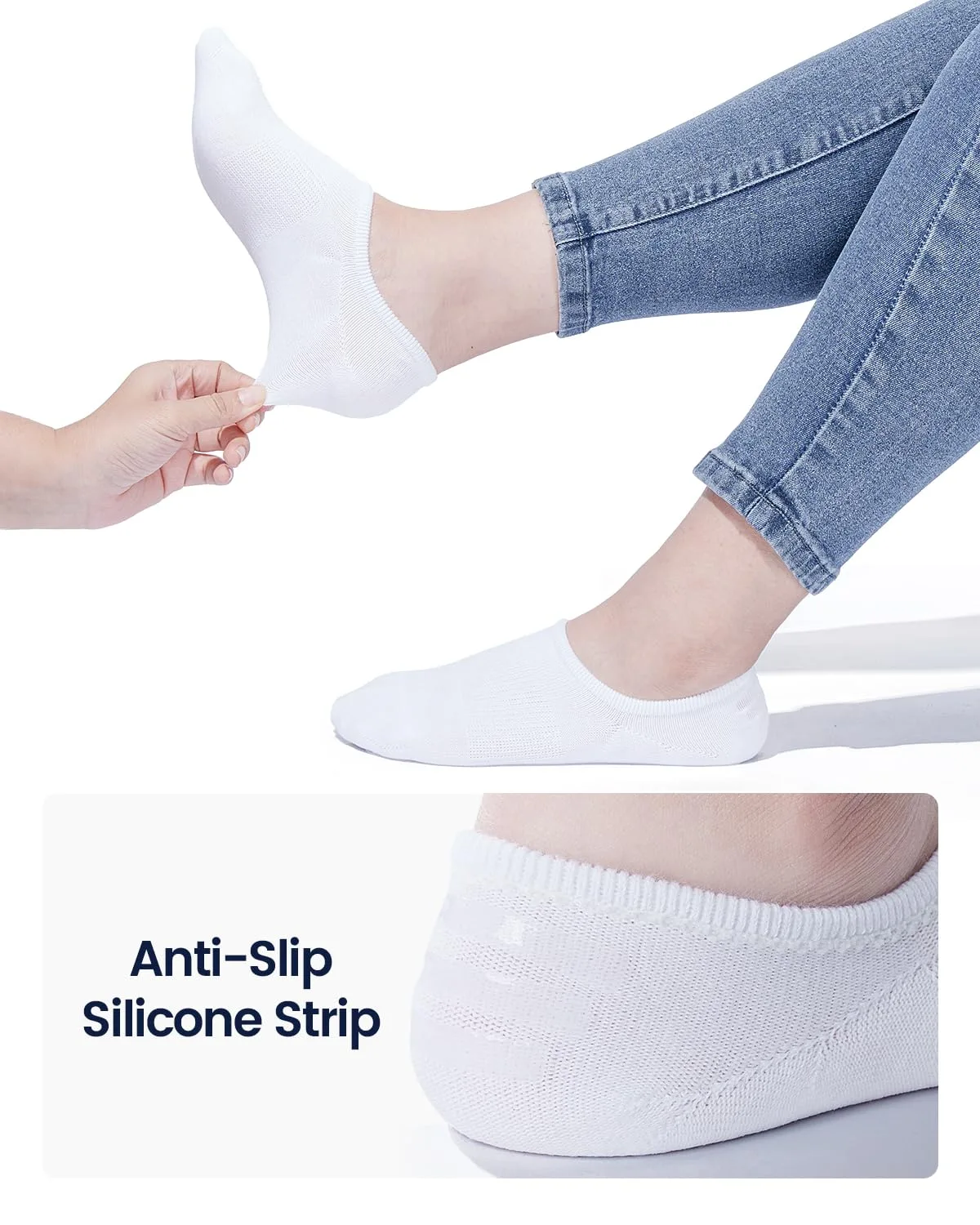 IDEGG Women & Men No Show Low Cut Anti‑Slip Casual Sports Running Socks